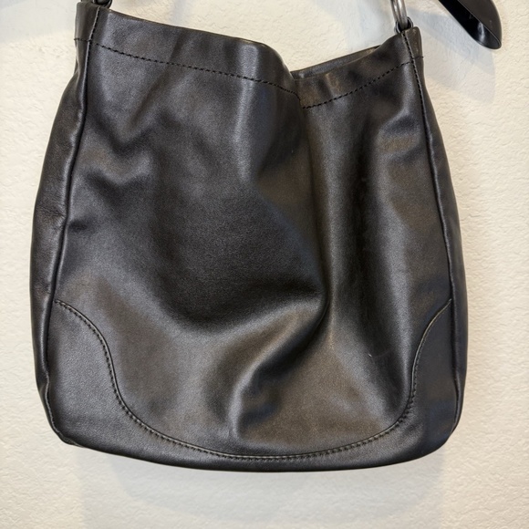 FRYE WOMEN'S MELISSA HOBO HANDBAG, POCKETS Black Missing Crossbody Strap - Picture 6 of 8